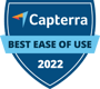 capterra best ease of use - 2022 badge