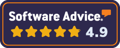software advice - 4.9/5 star review