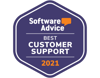 software advice - best customer support 2021 badge