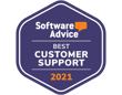 software advice - best customer support 2021-badge
