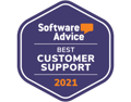 software advice best customer support 2021 badge