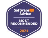 Software Advice Best Most Recommended 2021 badge