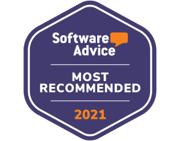 Software Advice - most recommended 2021-badge