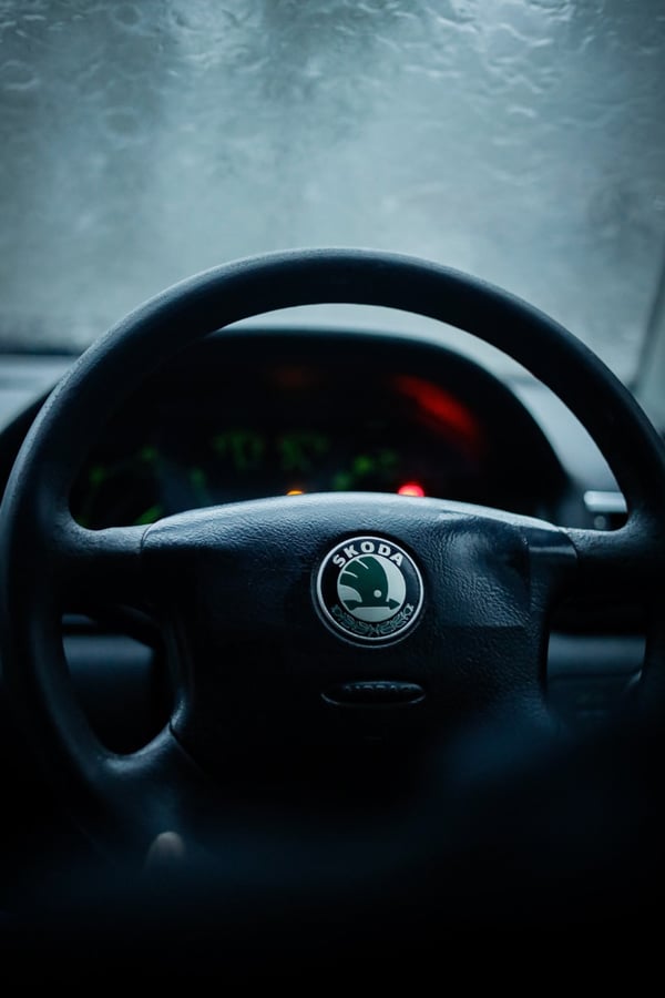 SKODA car - steering wheel