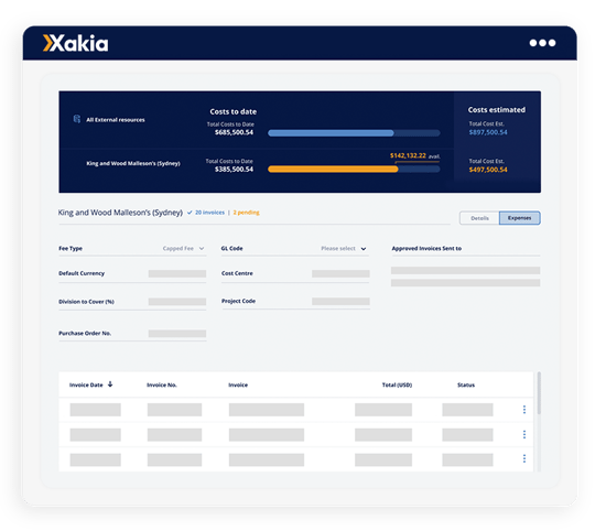Xakia - legal spend software - best legal matter management software