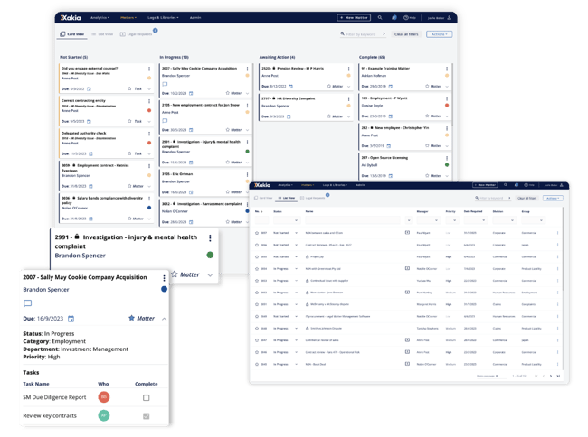 legal matter management software to organize and track your legal work