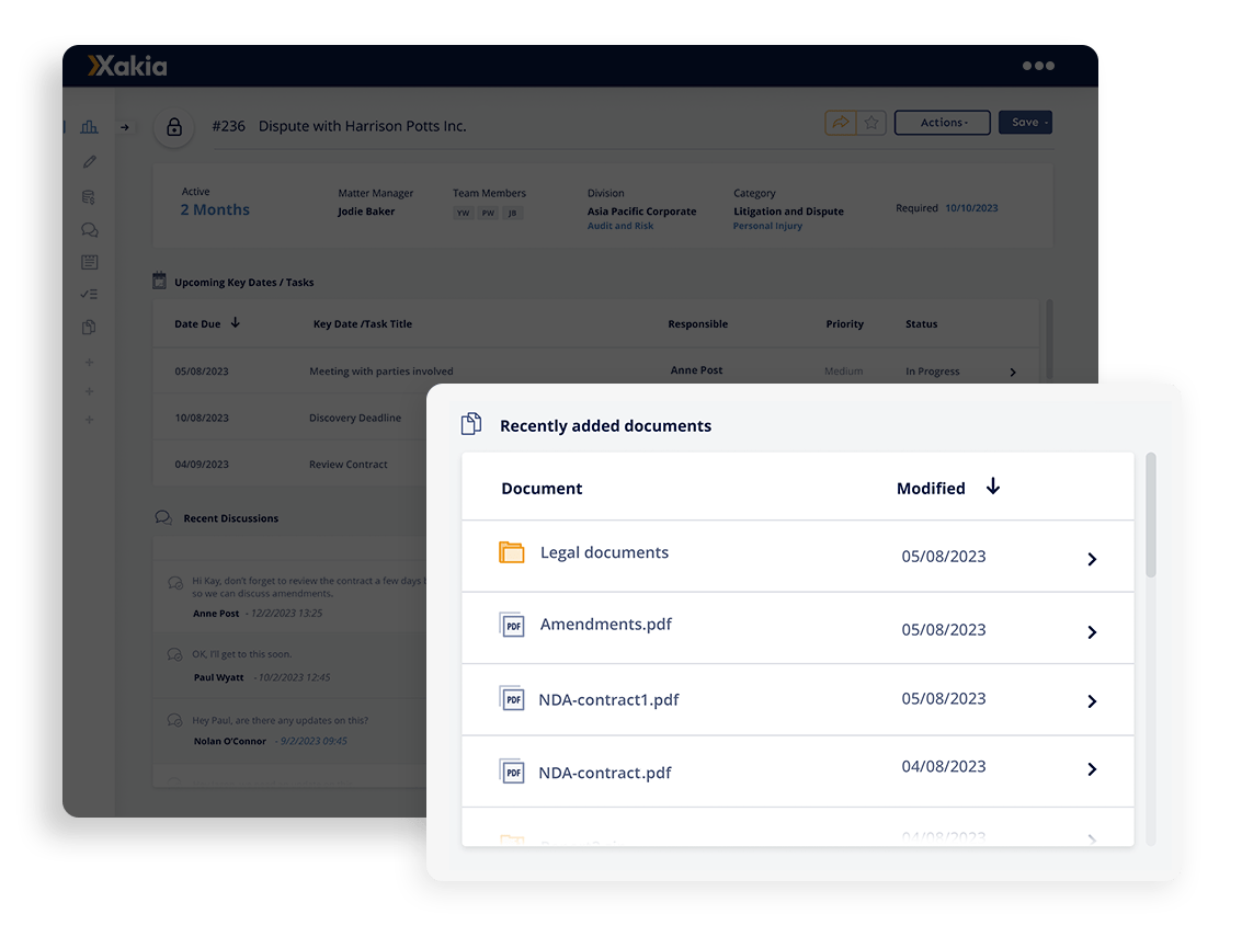 save documents with the legal matter in a matter management system save documents with the legal matter in a matter management system