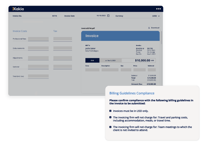 legal spend management - billing guidelines