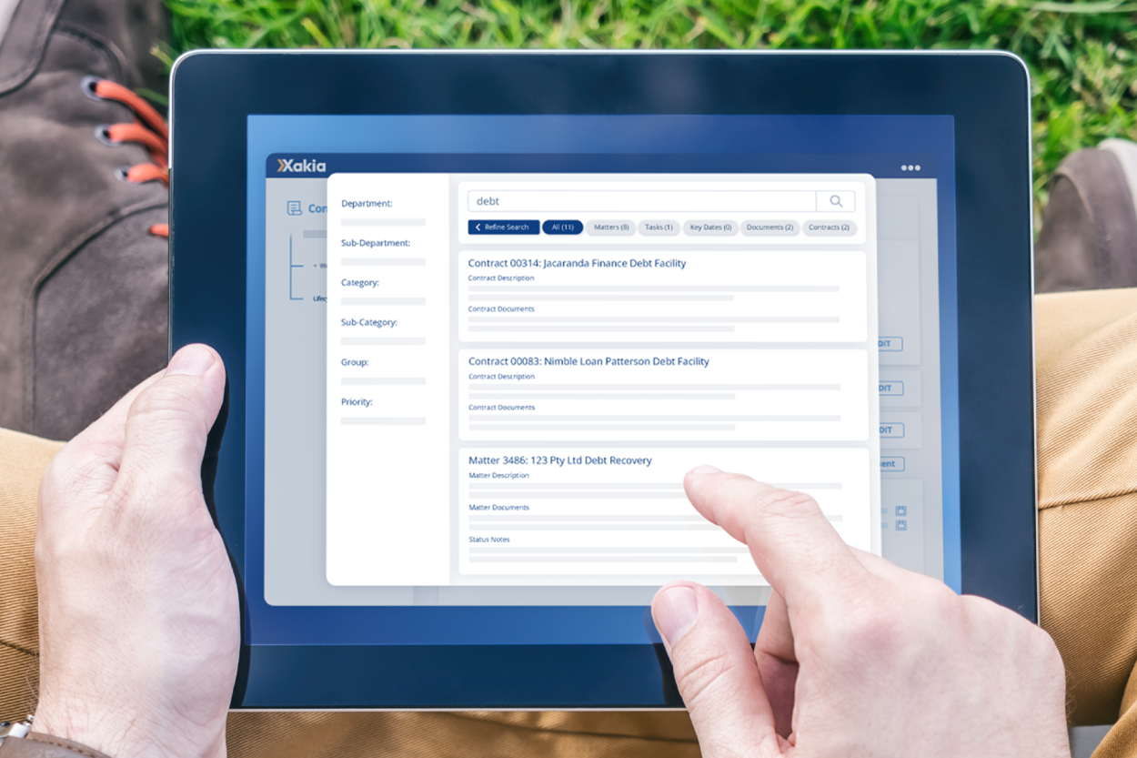 Matter management system and legal intake on ipad