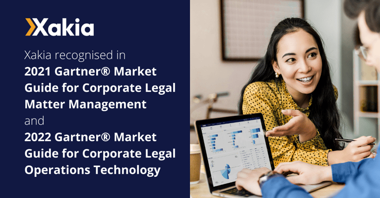 Xakia recognized as a Representative Vendor in the 2021 Gartner® Market Guide for Corporate Legal Matter Management