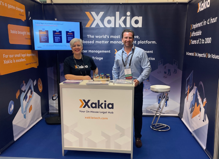 Xakia team promoting legal matter management systems at ACC Europe 2023