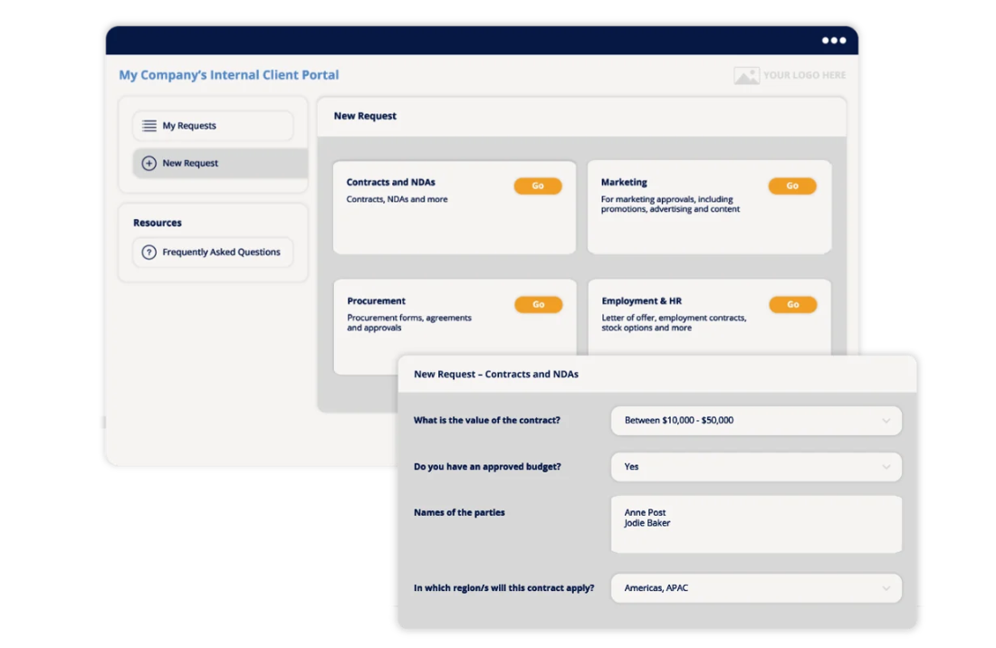 Matter management software with legal intake and triage feature