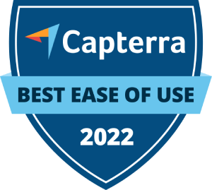 capterra - best ease of use 2022 badge