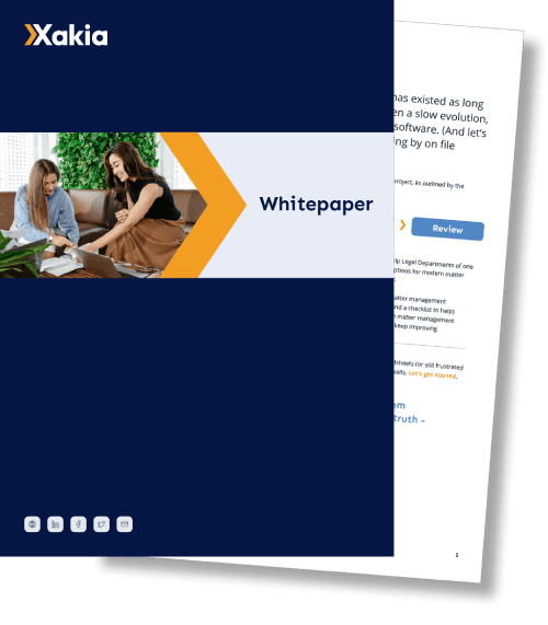 Xakia white paper for in house legal departments