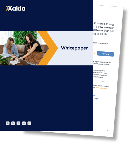 Xakia whitepaper for in house legal departments