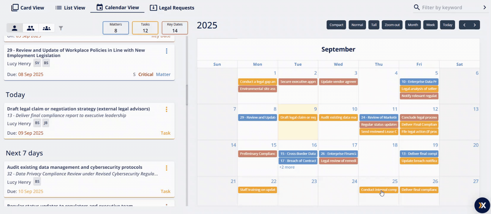 Drag an event within the calendar