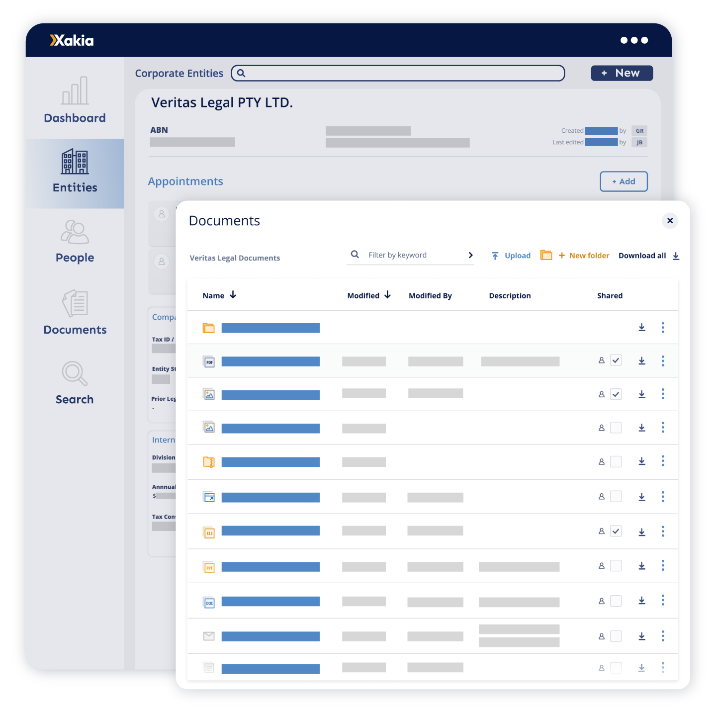 Entity Management Software Secure document management