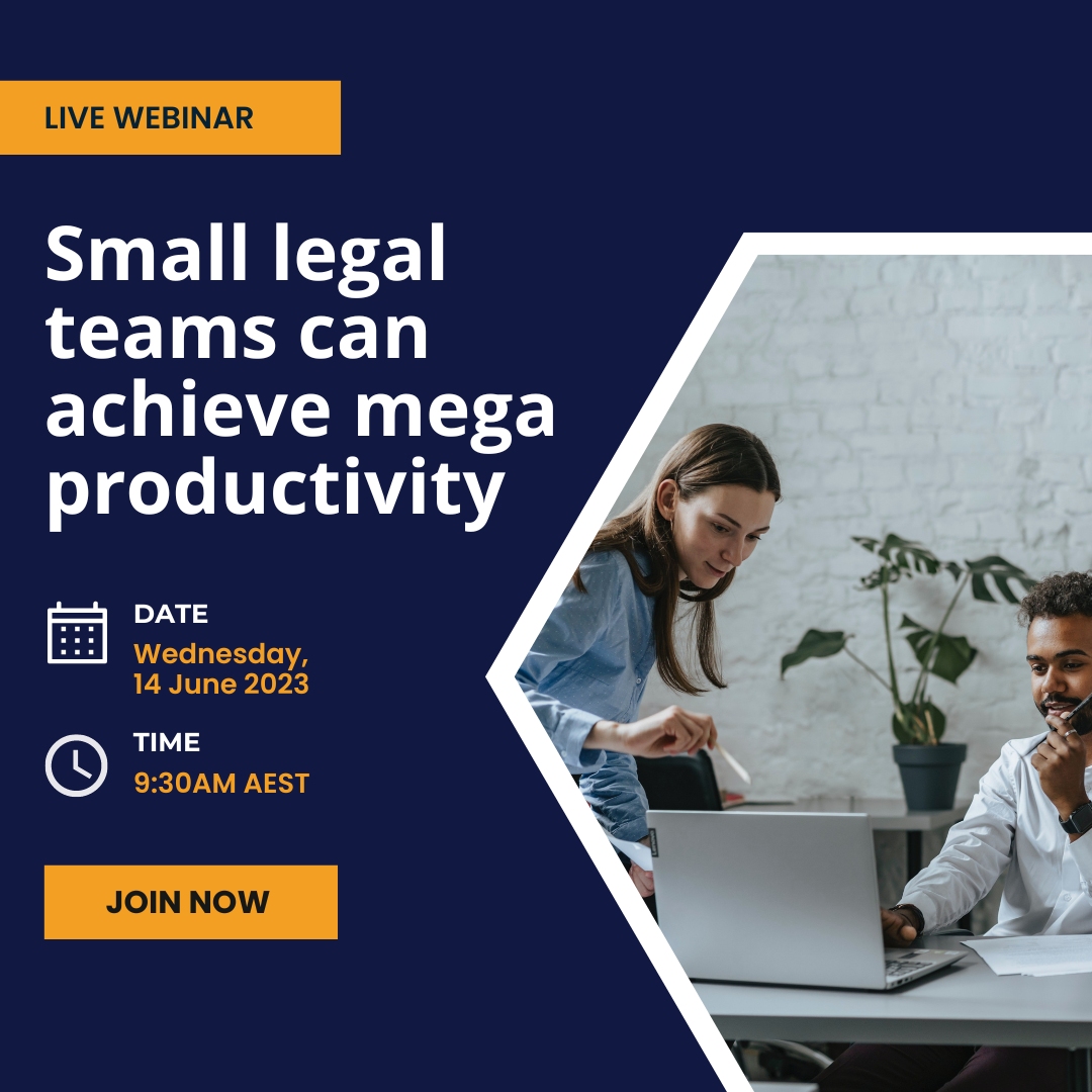 webinar - small legal teams can achieve mega productivity