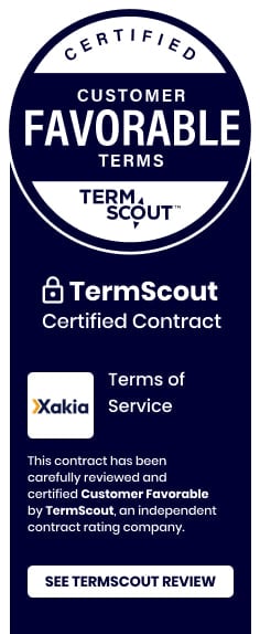 Xakia Connect - Terms of Service TermScout Certified Contract